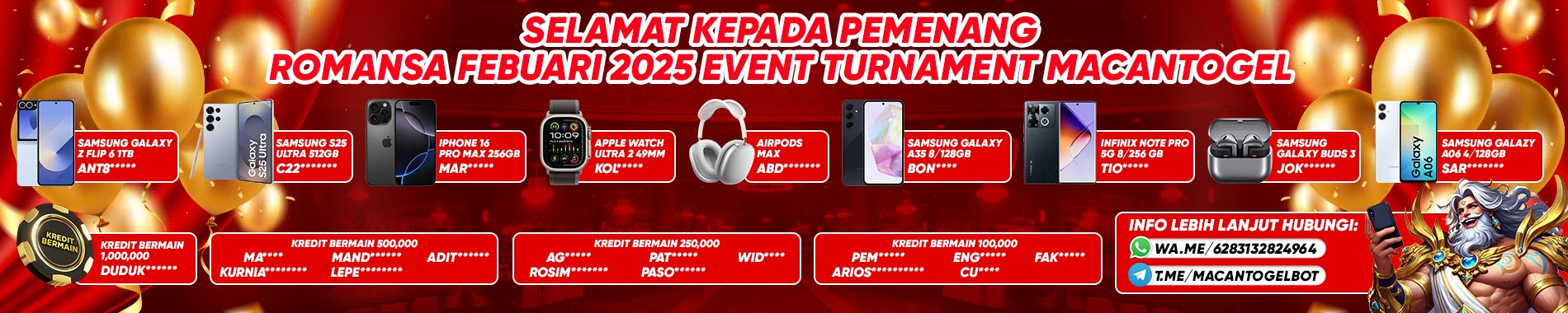 PEMENANG EVENT ROMANSA FEBRUARI 2025